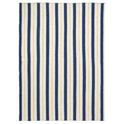 Pinstripe Throw, Blue