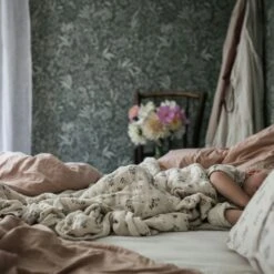 Clover Dekbedovertrekset Neteldoek 100x140 + 40x45 Cm, Junior -Beddengoed Korting garbo friends clover muslin bed set 70x100 cm 5