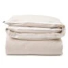 Lexington Seersucker Dekbedovertrek Beige / Wit 220x220 Cm -Beddengoed Korting lexington contrast dekbedovertrek beige wit 3