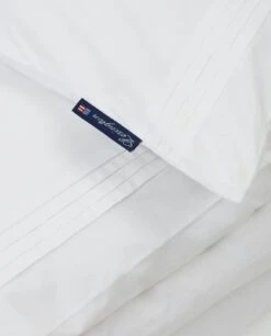 Voorkant -Beddengoed Korting lexington deco pleats dekbedovertrek wit 4 1