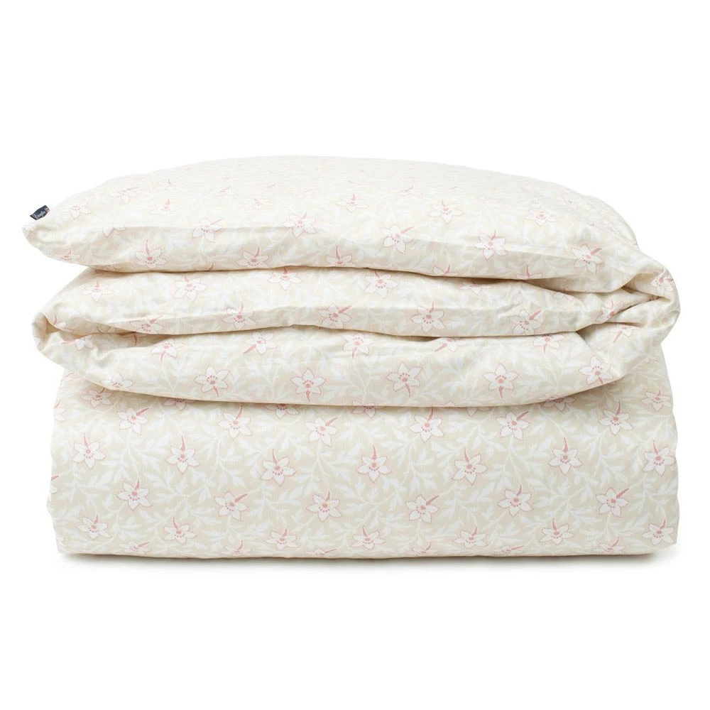 Lexington Flower Print Dekbedovertrek Lichtbeige / Roze 220x220 Cm 3 Lexington Flower Print Dekbedovertrek Lichtbeige / Roze 220x220 Cm