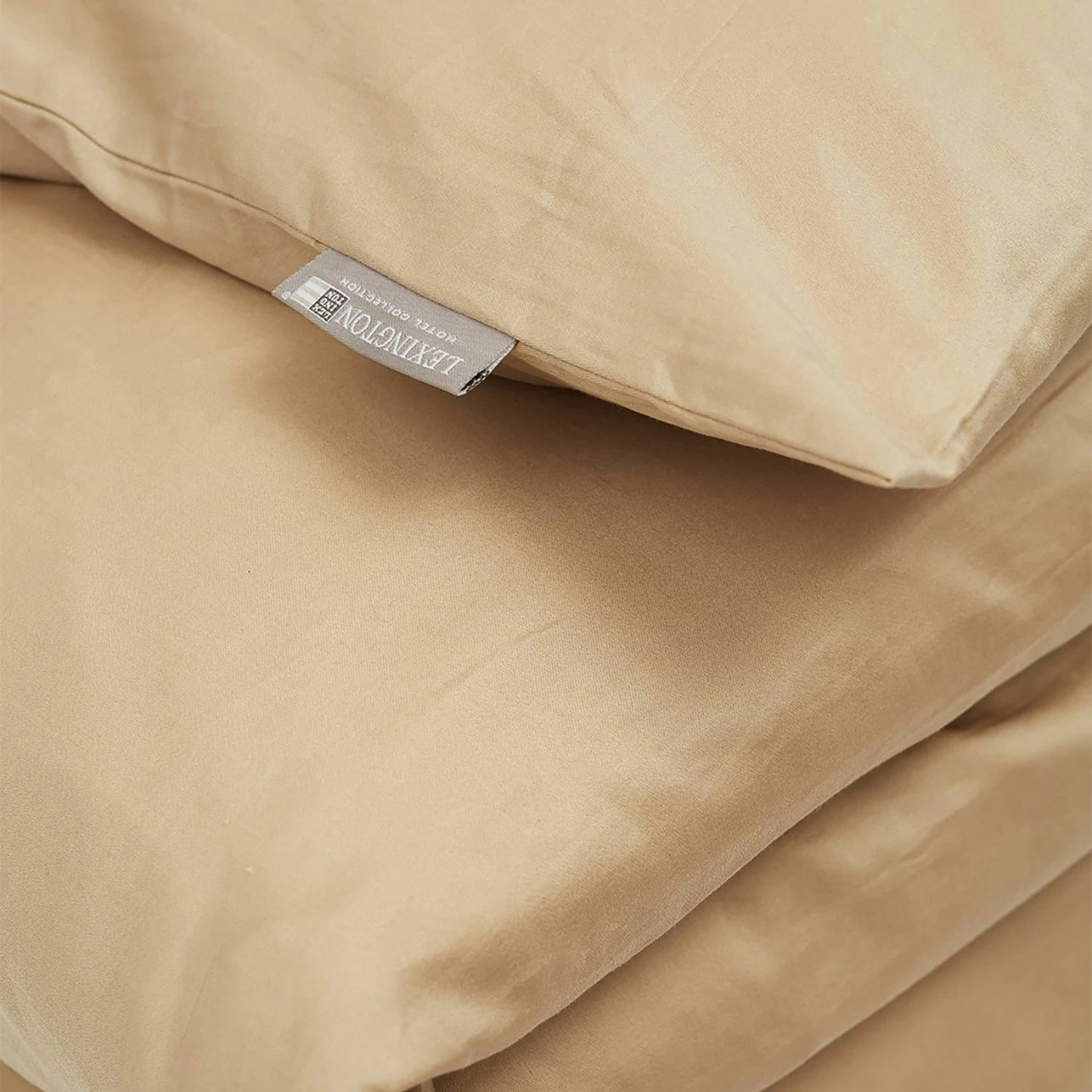 Lexington Hotel Cotton Sateen Dekbedovertrek 220x220 Cm, Lichtbeige 4 Lexington Hotel Cotton Sateen Dekbedovertrek 220x220 Cm, Lichtbeige - Afbeelding 2