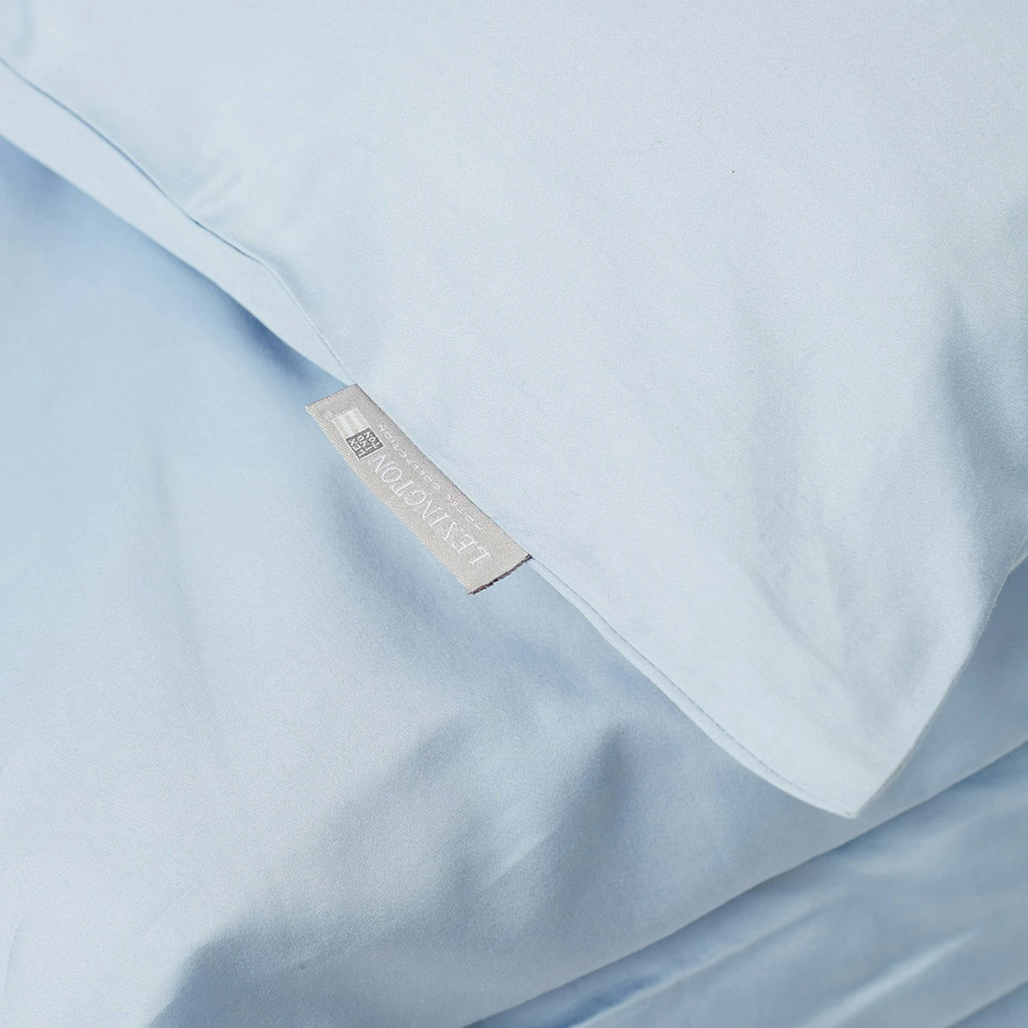 Lexington Hotel Cotton Sateen Dekbedovertrek 220x220 Cm, Sky Blue 4 Lexington Hotel Cotton Sateen Dekbedovertrek 220x220 Cm, Sky Blue - Afbeelding 2