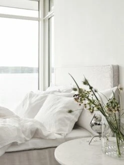 Mille Notti Lino Bottom Sheet 270x270, White 7 Mille Notti Lino Bottom Sheet 270x270, White -Beddengoed Korting mille notti lino bottom sheet white 6