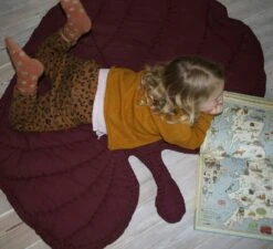 Nofred Leaf Blanket 110x125 Cm, Burgundy -Beddengoed Korting nofred leaf blanket 14