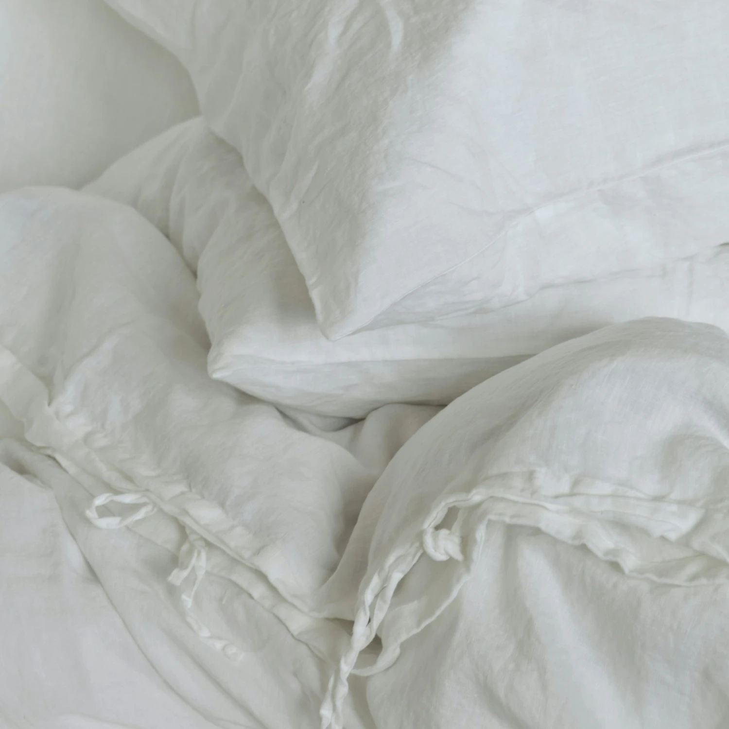 Linen Kussensloop 65x65 Cm, Wit 6 Linen Kussensloop 65x65 Cm, Wit - Afbeelding 4