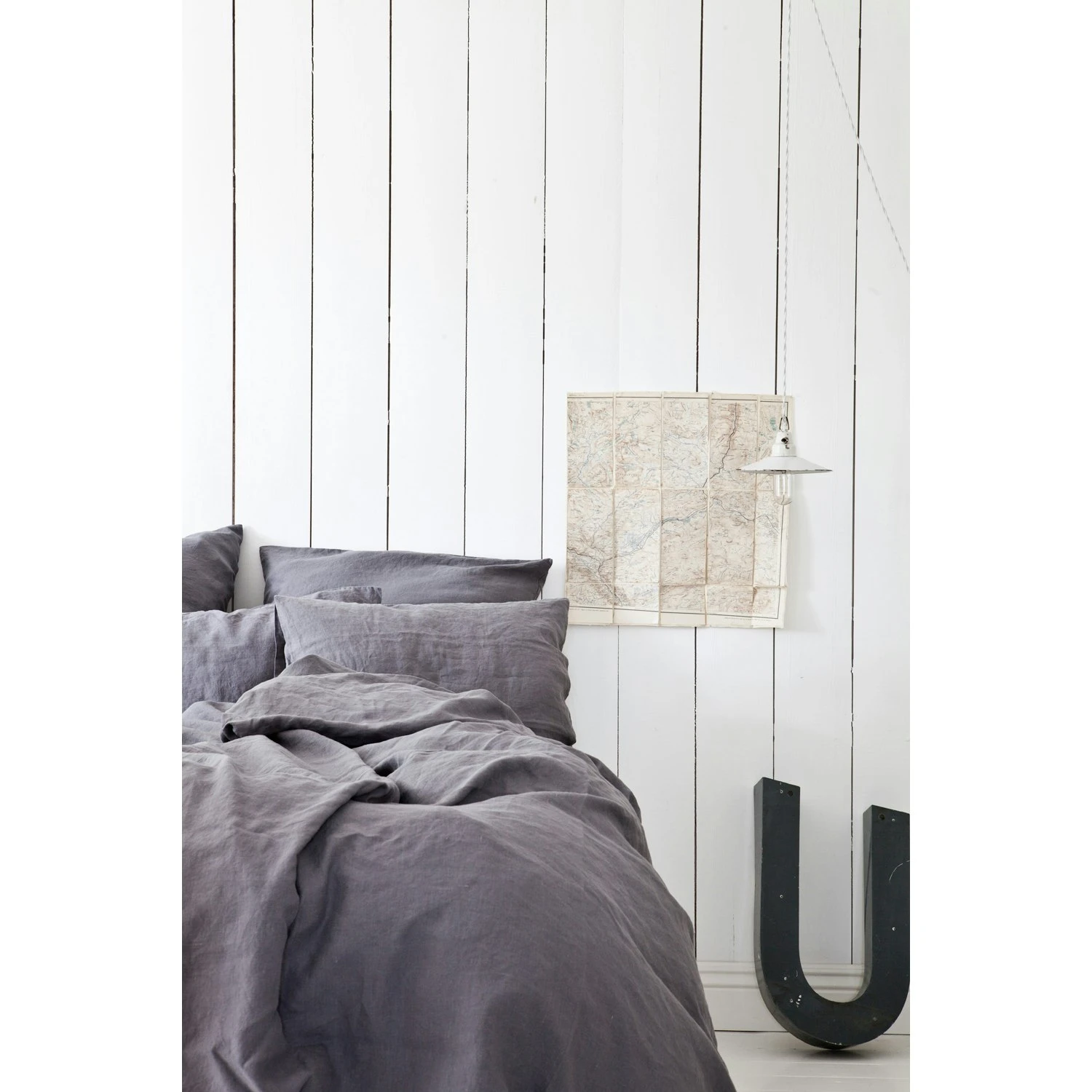 Linen Kussensloop 65x65 Cm, Grijs 4 Linen Kussensloop 65x65 Cm, Grijs - Afbeelding 2