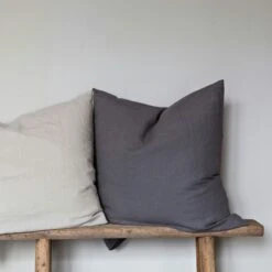 Linen Kussensloop 65x65 Cm, Grijs 9 Linen Kussensloop 65x65 Cm, Grijs -Beddengoed Korting tell me more kussensloop linnen 65x65 cm 39