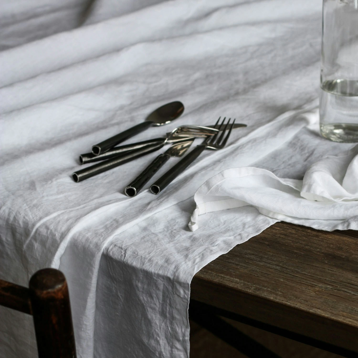 Sheet/Tablecloth Linen 160x270 Cm, Bleached White 6 Sheet/Tablecloth Linen 160x270 Cm, Bleached White - Afbeelding 4