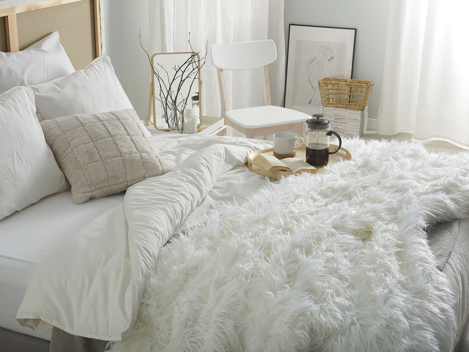 Bedsprei Wit In Diverse Formaten DELICE - Afbeelding 2