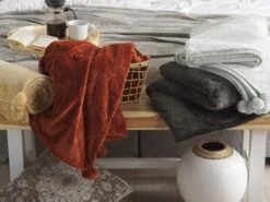 Plaid Goudbruin In Diverse Formaten SAITLER -Beddengoed Korting undef src sa picid 770475 type color image