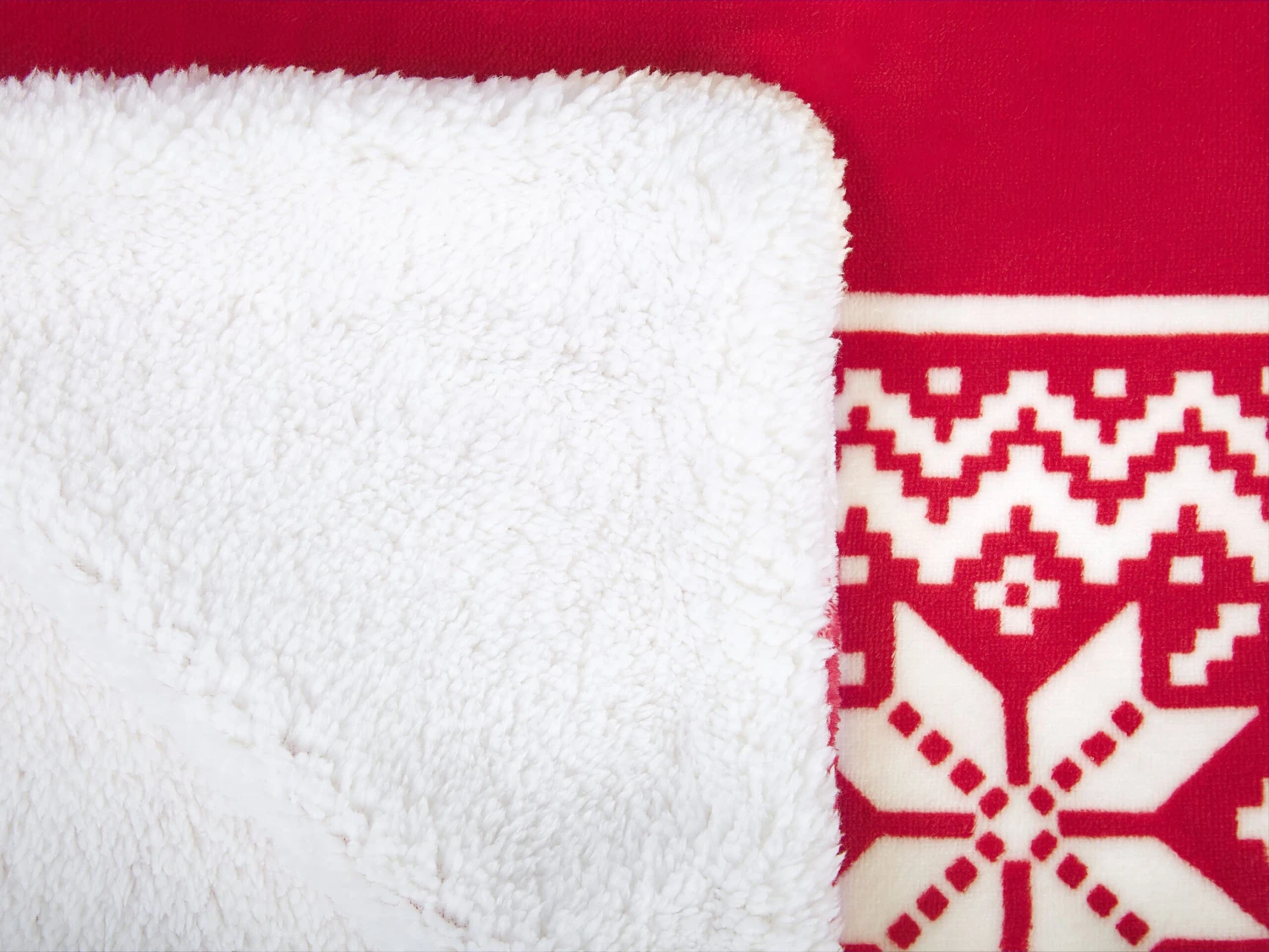 Plaid Kerstmotief Rood 150 X 200 Cm VANTAA - Afbeelding 8