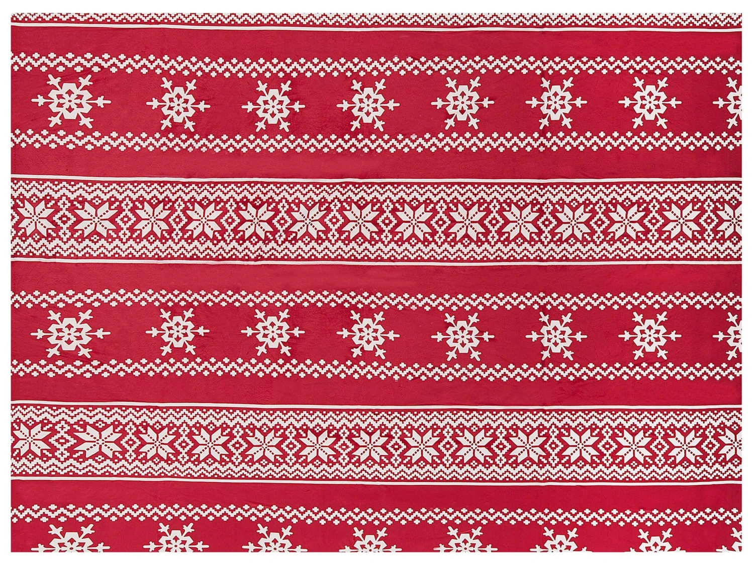 Plaid Kerstmotief Rood 150 X 200 Cm VANTAA - Afbeelding 6