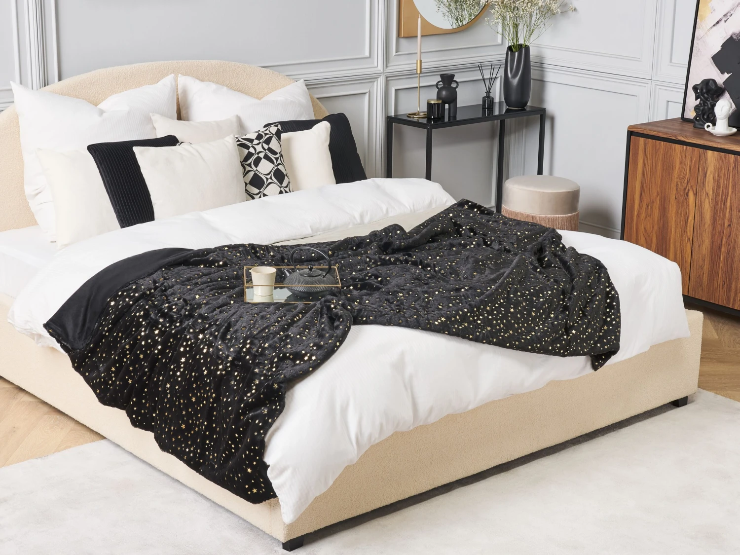 Deken Zwart In Diverse Formaten ALAZEYA - Afbeelding 2