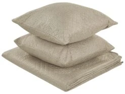 Bedsprei Met 2 Kussens Taupe In Diverse Formaten SHUSH