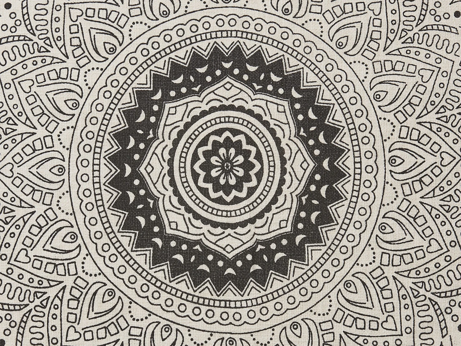 Katoenen Deken 130 X 180 Cm Beige En Zwart BERHAMPORE - Afbeelding 4