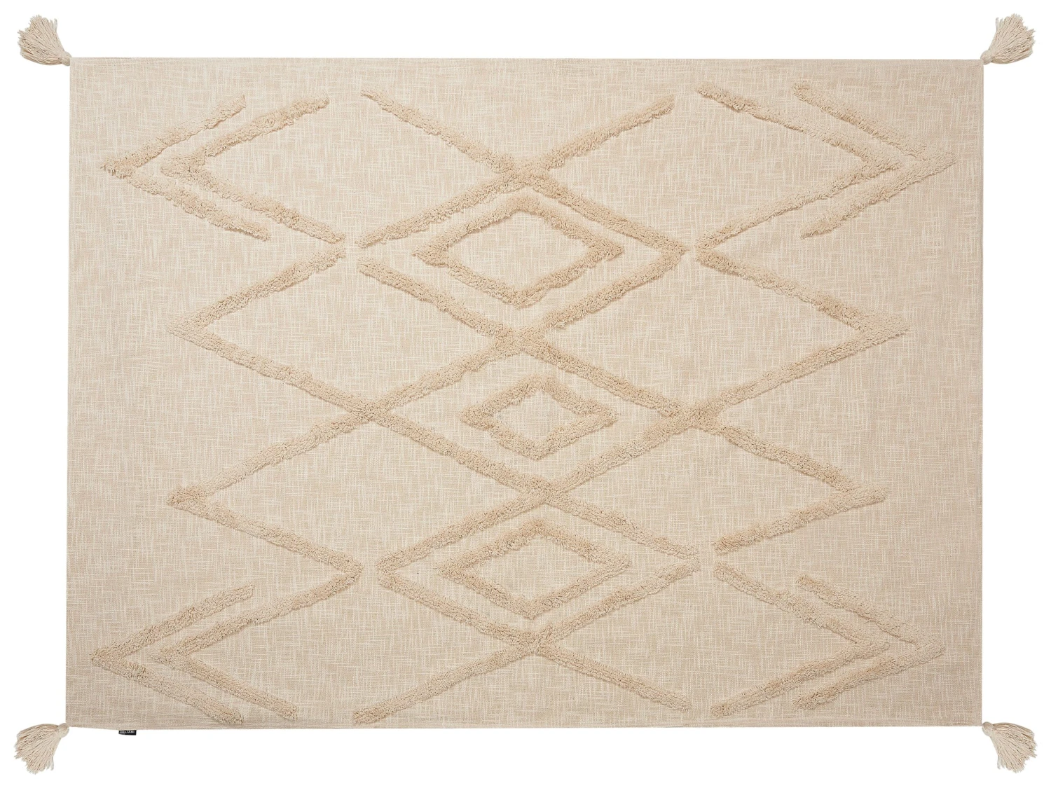 Katoenen Deken 130 X 180 Cm Beige MORBI - Afbeelding 5
