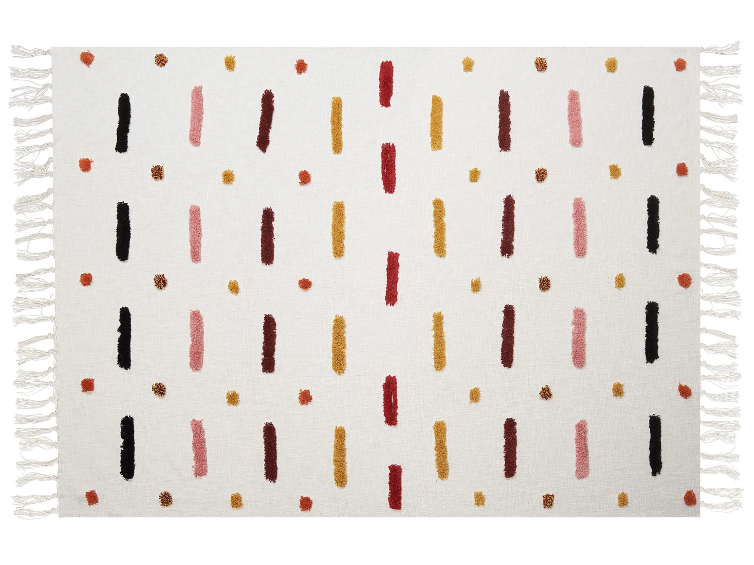 Katoenen Deken 130 X 180 Cm Beige/meerkleuren ALAPPUZHA - Afbeelding 4