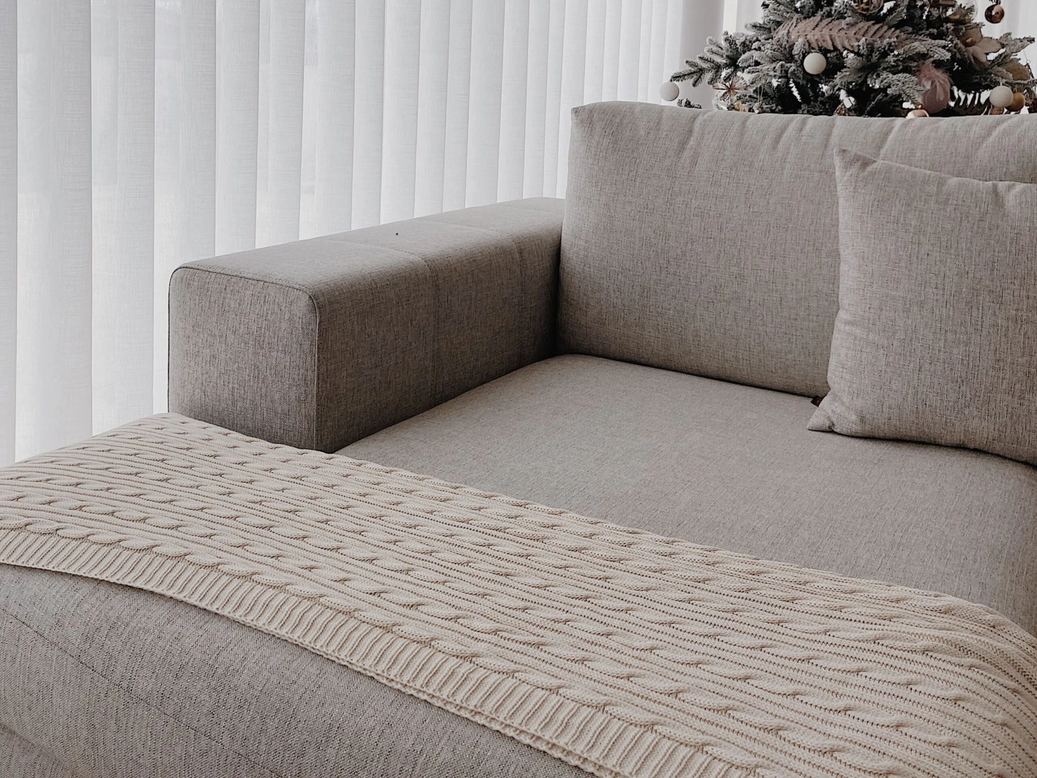 Plaid Katoen Beige ANAMUR - Afbeelding 6