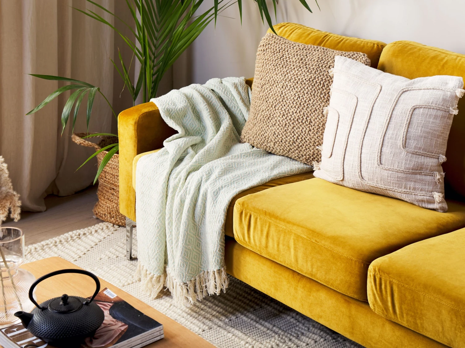 Deken 125 X 150 Cm Groen/beige MITYAL - Afbeelding 2