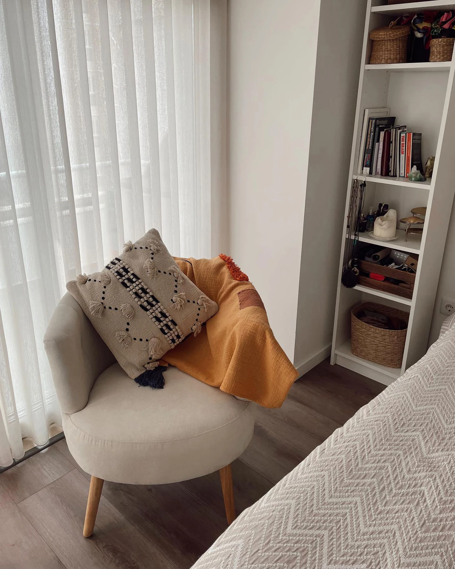 Katoenen Deken 130 X 180 Cm Oranje SHIMLA 5 Katoenen Deken 130 X 180 Cm Oranje SHIMLA - Afbeelding 3